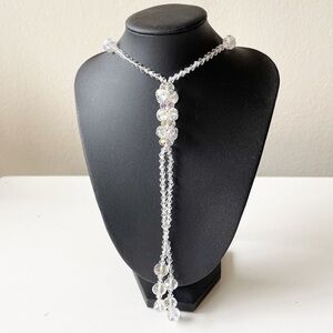 Vintage Crystal‎ Cluster Necklace AB Aurora Borealis